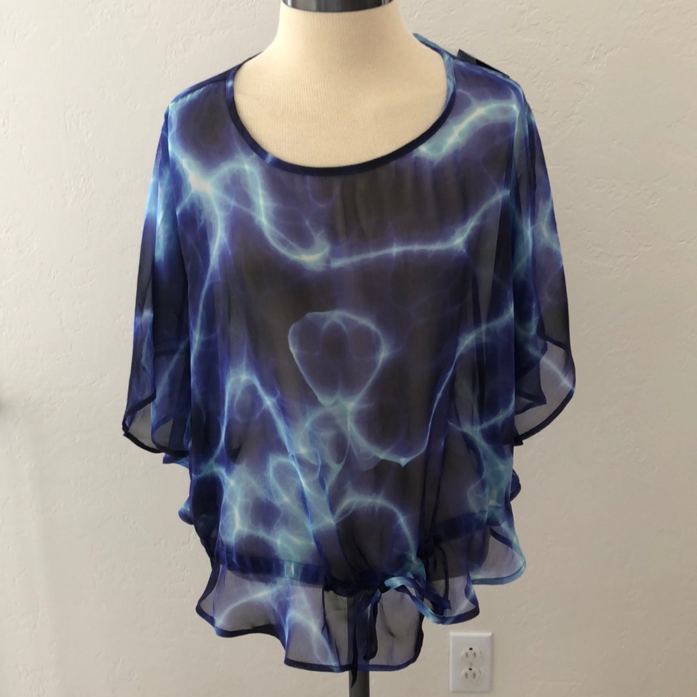 NWT Sheer Poncho Top